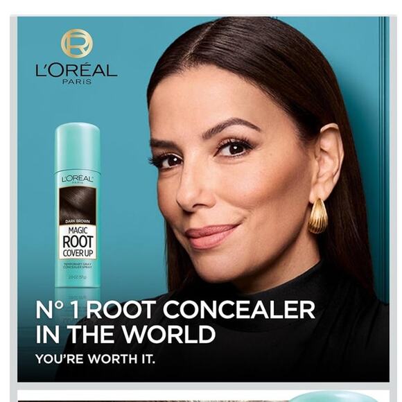 L'Oreal Paris Root Cover Up Temporary Gray Concealer Spray, Dark Brown - Picture 2 of 8